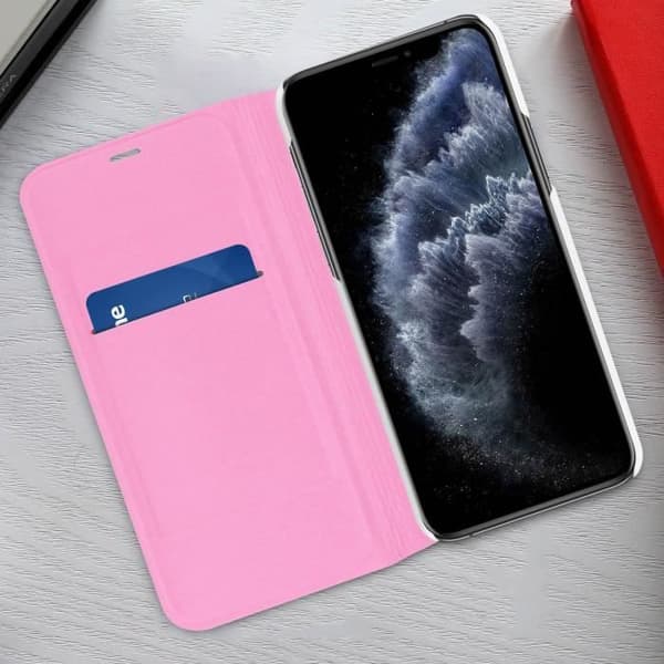 iPhone 11 Pro Max Fodral - AVIZAR - Folio Etui - Rosa - Hårdt Cover - Heltäckande Skydd