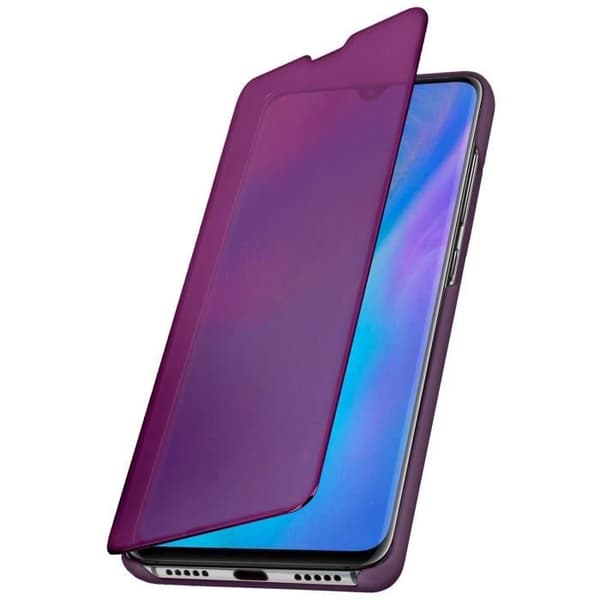 Huawei P30 Pro Cover Spegelfodral Translucent Flip Video Stand Lila Lila