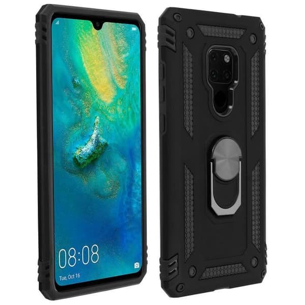 Coque - AVIZAR - Huawei Mate 20 - Bi-material - Styv och Mjuk - Videostöd Svart