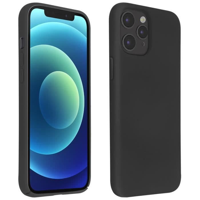 Apple iPhone 12 Pro Max Fodral Semi-rigid Soft Touch Finish QI-kompatibel Svart Svart