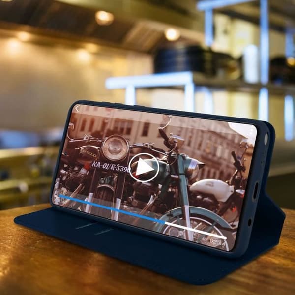 Skal till Samsung Galaxy Note 10 Lite Folio plånboksställ Funktion Blå