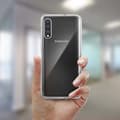Miniatyrbild 4 av 4: Samsung Galaxy A70 Fodral Hårt Ryggskydd Fram Taktil Transparent Vit