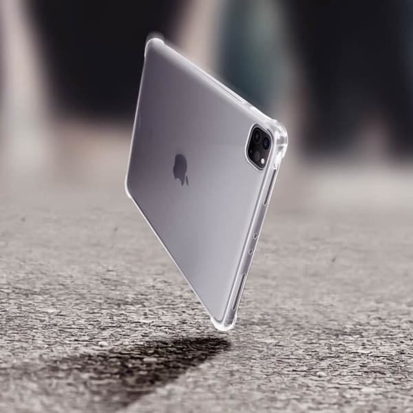 Flexibel Silikonskal - AVIZAR - iPad Pro 12.9 2020/2018 - Transparent Vit - Stötskydd - Ultra-Tunn