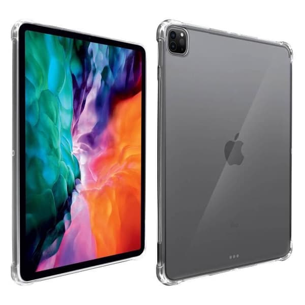 Flexibel Silikonskal - AVIZAR - iPad Pro 12.9 2020/2018 - Transparent Vit - Stötskydd - Ultra-Tunn