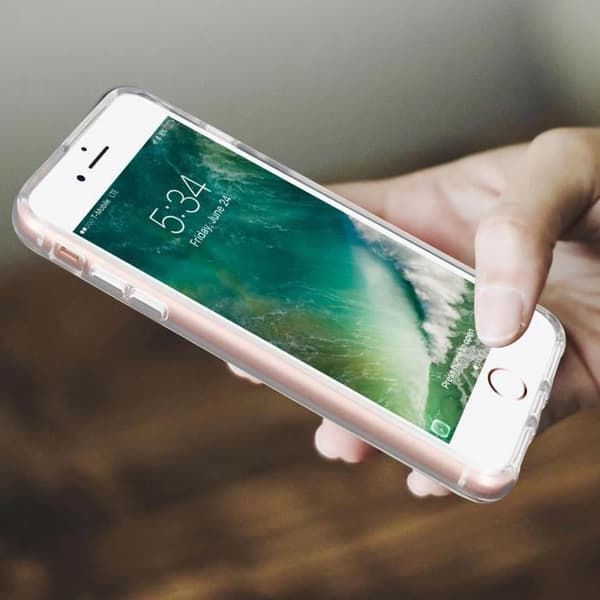 iPhone 6 Plus/6S Plus/7 Plus/8 Plus Kristallfodral i två material - Genomskinlig