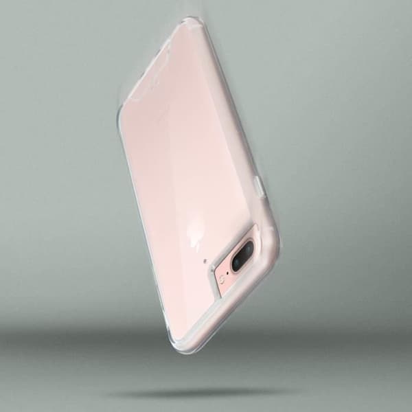 iPhone 6 Plus/6S Plus/7 Plus/8 Plus Kristallfodral i två material - Genomskinlig