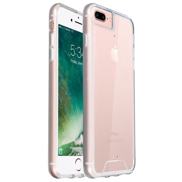 iPhone 6 Plus/6S Plus/7 Plus/8 Plus Kristallfodral i två material - Genomskinlig