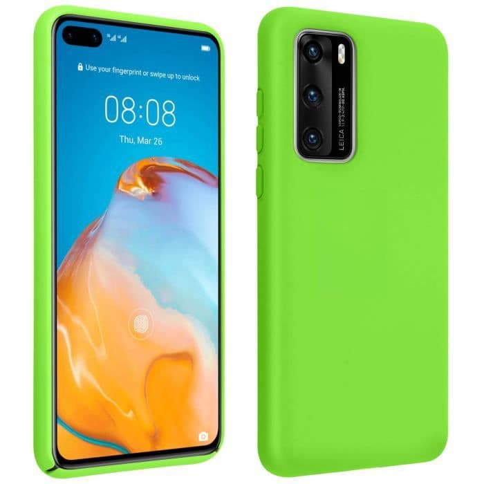 Huawei P40 halvstyvt silikonfodral Soft Touch Finish Grön