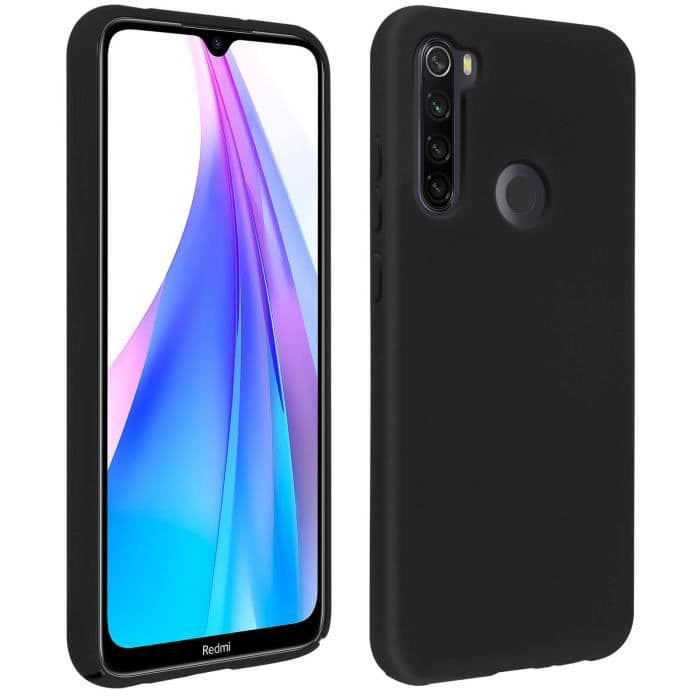 Xiaomi Redmi Note 8T Halvstyvt silikonfodral Soft Touch Finish Svart Svart