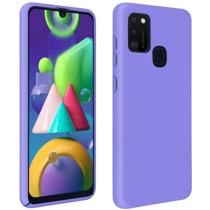 Galaxy M21 / M31 / M30s Fodral Halvstyv silikon Soft Touch finish Lila Lila