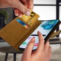 Miniatyrbild 2 av 3: Fodral för Samsung Galaxy S20 - AVIZAR - Äkta Läder - 2 Kortfack - Videostativ - Magnetisk