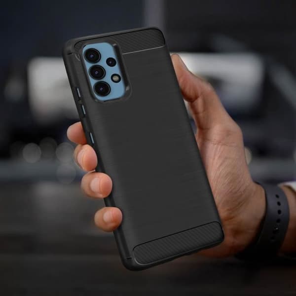 Coque - Akashi - Galaxy A32 - Silikon gel - Børstet effekt - Karbonfinish