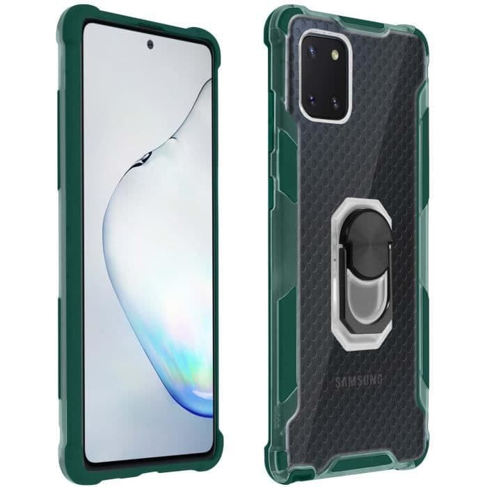 Samsung Galaxy Note 10 Lite Hybrid Contour Bumper Avtagbar ring Grön Grön