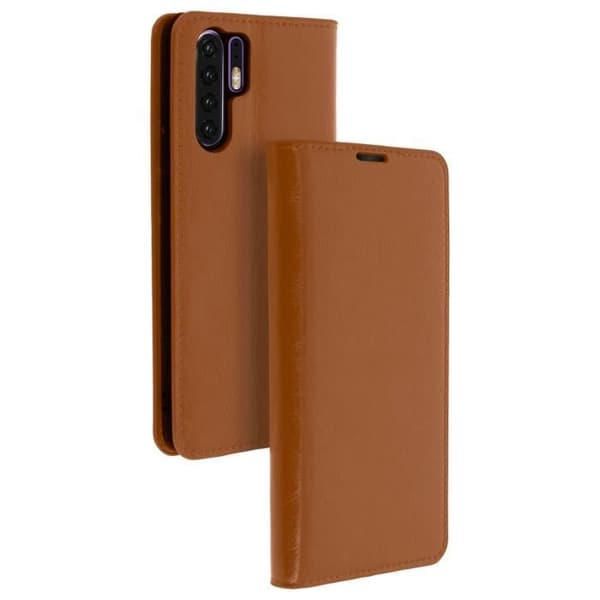 Etui - Huawei - P30 Pro - Äkta läder - Video stöd - Kamelbrun