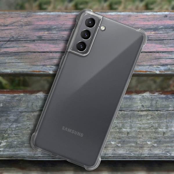 Coque för Samsung Galaxy S21 - Akashi - Mjuk - Stötabsorberande - Transparent - Förstärkta hörn