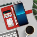 Miniatyrbild 3 av 3: Housse Folio - AVIZAR - Sony Xperia L4 - Röd - Mjuk Skal - Videostöd