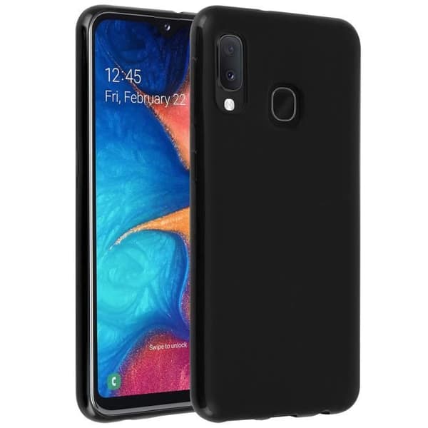 Coque - AVIZAR - Samsung Galaxy A20e - Silikon - Ultra-tunn - Svart