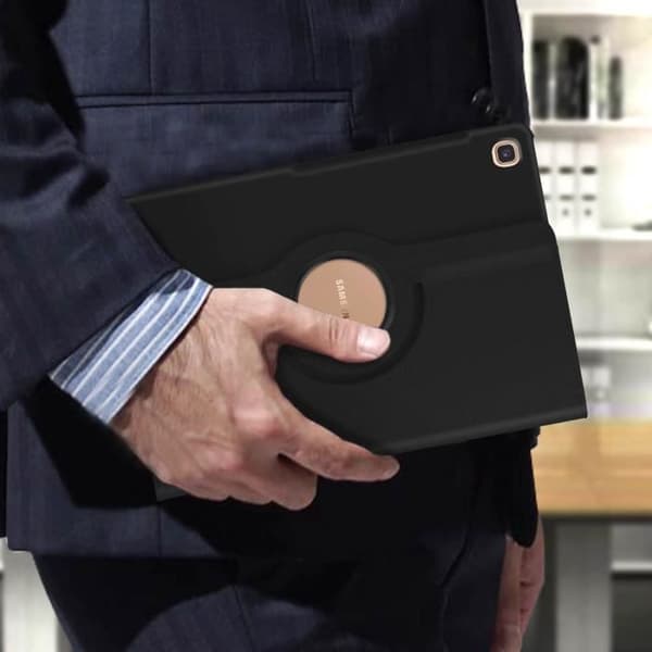 Heltäckande skyddsfodral - AVIZAR - Samsung Galaxy Tab S5e - Rotbart 360° - Svart - Syntetisk