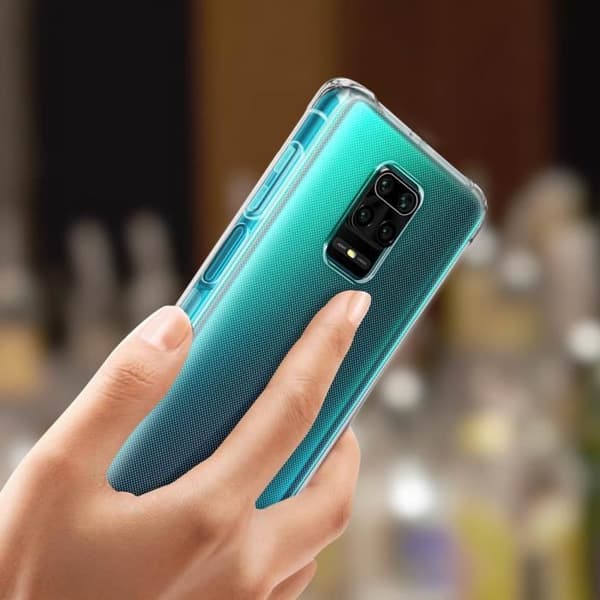 Coque - AVIZAR - Xiaomi Redmi Note 9S/9 Pro/9 Pro Max - Flexibel - Transparent Vit - Stötskydd