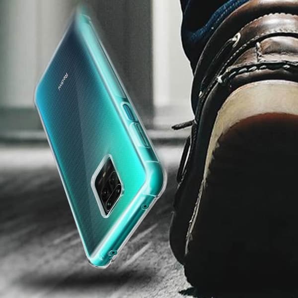 Coque - AVIZAR - Xiaomi Redmi Note 9S/9 Pro/9 Pro Max - Flexibel - Transparent Vit - Stötskydd