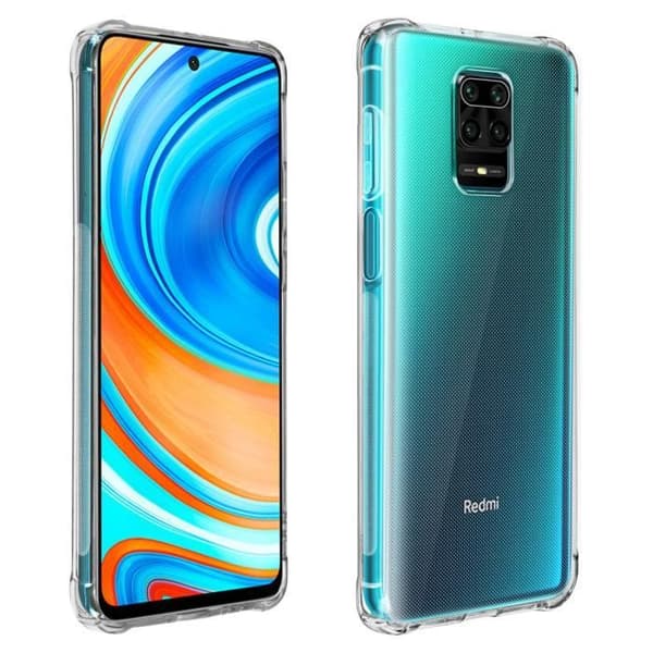 Coque - AVIZAR - Xiaomi Redmi Note 9S/9 Pro/9 Pro Max - Flexibel - Transparent Vit - Stötskydd