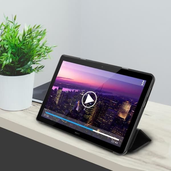 Housse - AVIZAR - Mediapad T5 10.0 - Fickfodral Folio - Video Stöd - Soft Touch Skydd