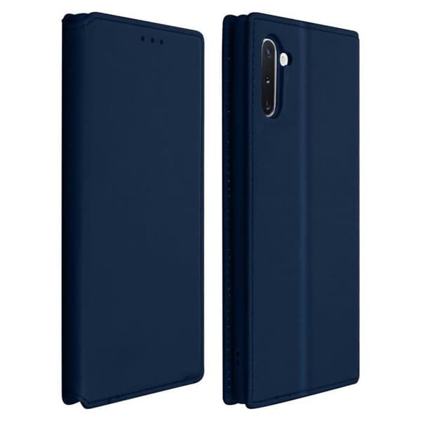 Hölje - AVIZAR - Galaxy Note 10 - Ekoskinn - Stöd funktion - Mörkblå