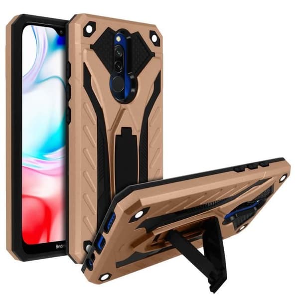 Coque - AVIZAR - Xiaomi Redmi 8 / 8A - Stötbeständig - Inbyggd ställning - Två material
