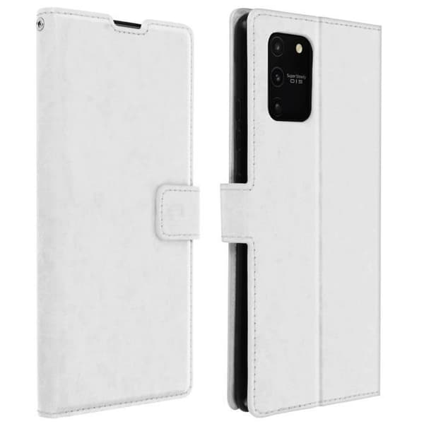 Hus för Samsung Galaxy S10 Lite - AVIZAR - Vintage vit - Mjuk - Magnetisk - Videostativ