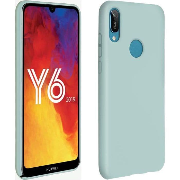 Huawei Y6 2019 och Honor 8A Fodral Halvstyv silikon Matt Soft Touch Grön Grön