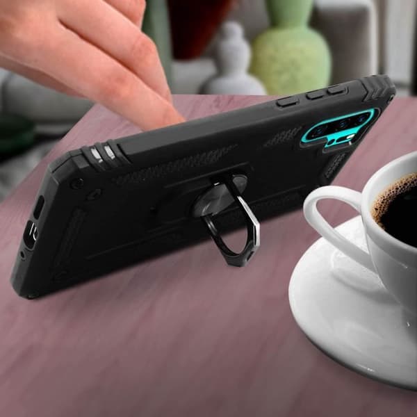 Coque - AVIZAR - P30 Pro - Bi-material - Hållring - Svart videostöd