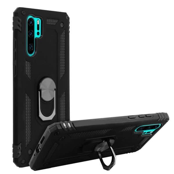 Coque - AVIZAR - P30 Pro - Bi-material - Hållring - Svart videostöd