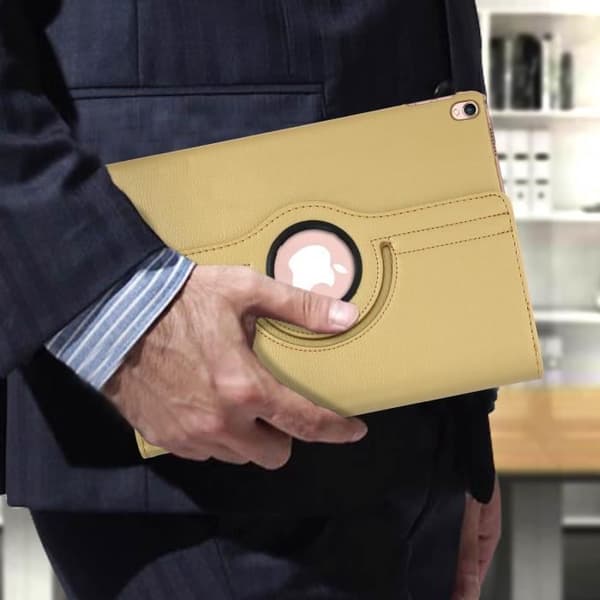 Etui iPad Air 2019 / Pro 10.5 - Apple - Rotativ 360° - Guldgul - Fullständigt skydd - Unisex