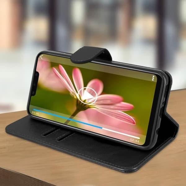Hölster - Huawei - Mate 20 Lite - Plånbok - Stöd Ställ - Svart