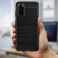 Miniatyrbild 4 av 4: Coque - AVIZAR - Samsung Galaxy S20 - Silikon Gel - Karbonfinish - Borstad Metalleffekt