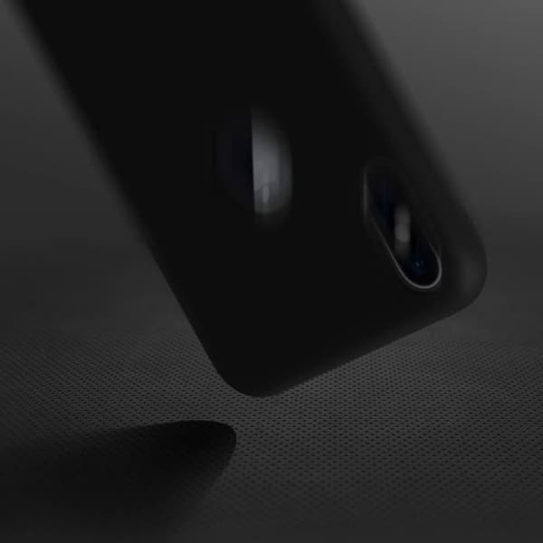 Skyddsskal - AVIZAR - iPhone XS Max - Halvstyv silikon - Soft Touch-yta - Svart