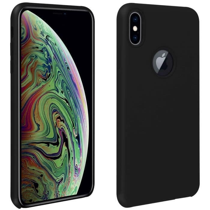 iPhone XS Max Halvstyv silikon Matt Soft Touch Finish fodral svart