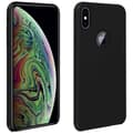Miniatyrbild 1 av 4: Skyddsskal - AVIZAR - iPhone XS Max - Halvstyv silikon - Soft Touch-yta - Svart
