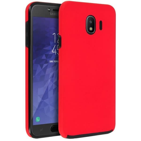 Skyddsskal - AVIZAR - Galaxy J4 - Silikon - Polykarbonat - Ultrafin - Röd