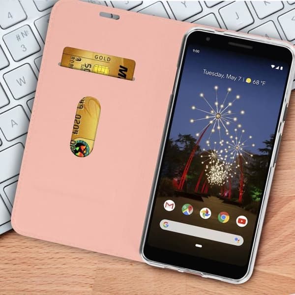 Housse - AVIZAR - Google Pixel 3A XL - Roséguld - Flexibel - Omslag