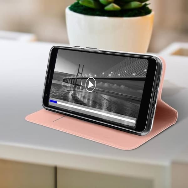 Housse - AVIZAR - Google Pixel 3A XL - Roséguld - Flexibel - Omslag