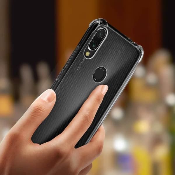 Coque - AVIZAR - Xiaomi Redmi 7 - Stöttebestandig skydd - Förstärkta hörn - Transparent Vit