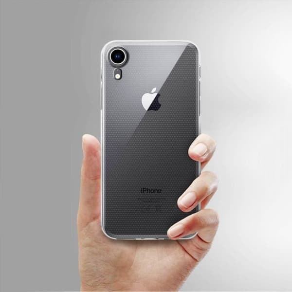Skyddsfodral och film - Apple - iPhone XR - Transparent silikon - Härdat glas - Mjuk