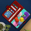 Miniatyrbild 3 av 4: Hus för Samsung Galaxy A51 - AVIZAR - Röd Folio Fodral - Kortfack - Stöd funktion - Gel Silikongelé