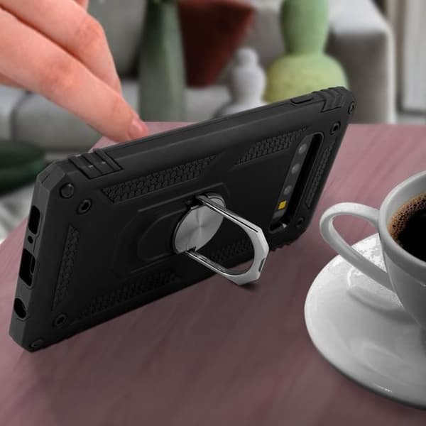 Coque - AVIZAR - Galaxy S10 Plus - Stöttålig - Videohållare - Svart