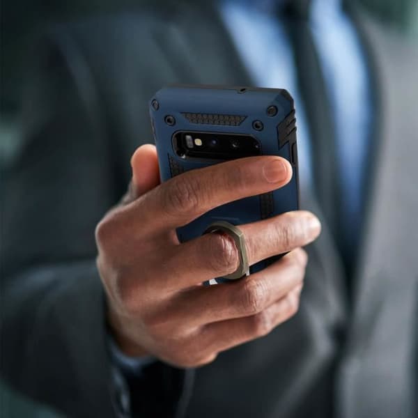 Coque - Galaxy S10 - Bi Rigide och Mjuk - Blå Natt - Stötbeständig - Videostöd
