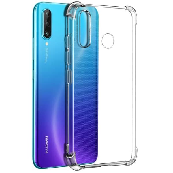 Coque - AVIZAR - Huawei P30 Lite / P30 Lite XL - Flexibelt silikongel - Förstärkta hörn - Vit