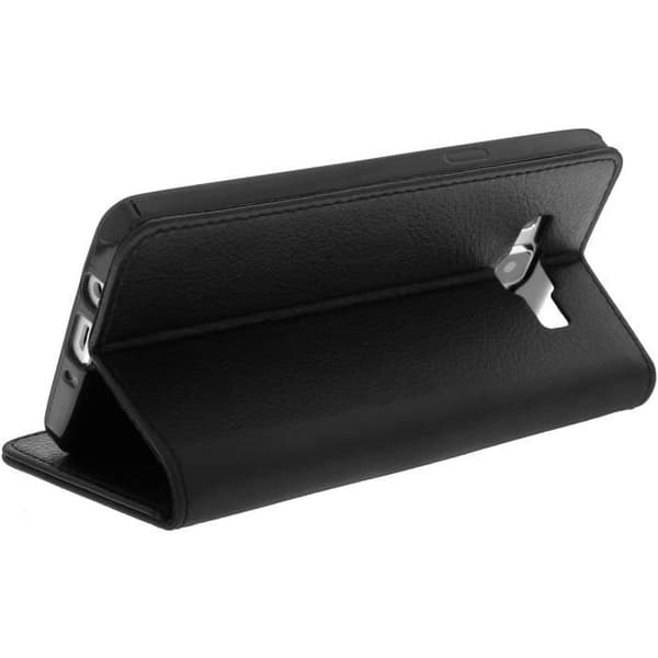 Foliofodral - Avizar - Galaxy A5 - Syntetiskt läder - Svart - Stödfunktion