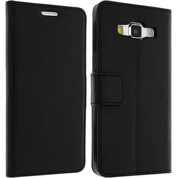 Foliofodral - Avizar - Galaxy A5 - Syntetiskt läder - Svart - Stödfunktion