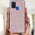 Miniatyrbild 4 av 4: Skyddande skal - AVIZAR - Samsung Galaxy A21s - Glittrig - Rosa - Semi-rigid